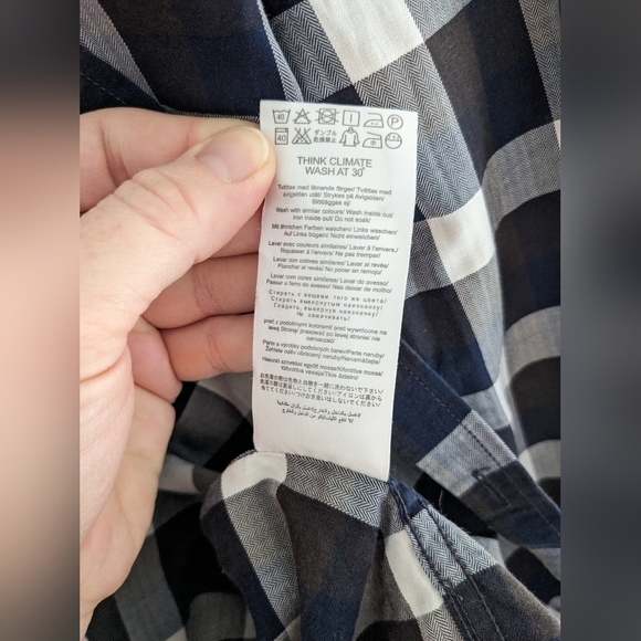 MatinQue checkered button down shirt Sz M - Picture 4 of 7